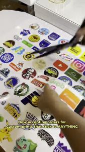 UV DTF - Embossed Permanent Sticker (SELF-ADHESIVE PROCESS)