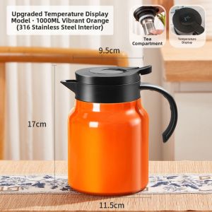 Thermal Display Ceramic Lining Tea Infusion Kettle