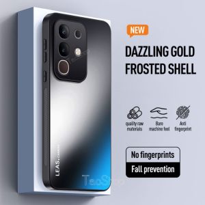 VIVOIQOO15 Metal Matte Casing For VIVO IQOO 15 IQOO15 TPU Acrylic Phone Case AG Frosted Dazzling Gold Silicone Protection Hard Phone Cover