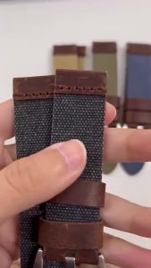 High Quality Nylon+Leather Sport Watch Strap for 20mm 22mm 24mm Universal Soft Sport Watch Band Bracelet Accessories with Tool