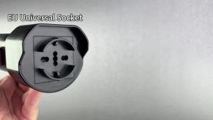 EVqiaoyi Type 2 V2l Discharge Adapter with Display Screen Vehicle to Load Plug with EU Universal Socket for BYD Chery