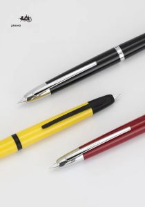 Jinhao 20 Bấm Có Thể Thu Vào Bút Máy EF/F Ngòi Nhựa Thân Có Bộ Chuyển Đổi Viết Tặng Bút Loại Tiêu Chuẩn Đầu 0.5mm