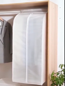 Extended stereo Garment Suit Coat Dust Cover Protector Wardrobe Storage Bag Transparent Zipper Clothes Cover Clothes