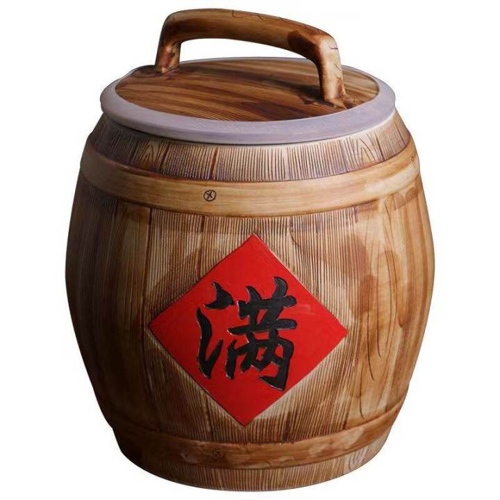 Magkono Rice Storage ceramic rice dispenser 25kgs sale magkuno wood rice keeper storage 25kg ...