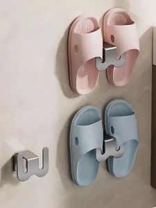 Shoes Rack Wall-mounted Type Shoes Storage Rack Free-Punching Slipper Rack Bathroom Hooks Shoe Drying Rack