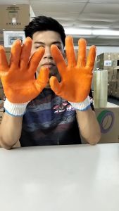 RUBBER GLOVES (ORANGE) 12 PAIRS PER PACK - SECUREGLOVES