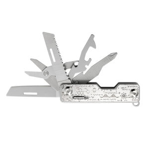 สวิสเทค9 in 1เครื่องมืออเนกประสงค์มีดพับได้กรรไกรแบบพกพาเครื่องมือตัด EDC กลางแจ้งอยู่รอดอุปกรณ์เดินป่าตั้งแคมป์