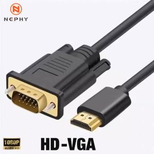 HDMI Male to VGA Male 0.5M 1M 2M 3M 5M 10M 1080P 60Hz HDMI Compatible Cable to VGA Adapter Digital to Analog for Computer Laptop