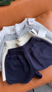 QUẦN SHORT ĐÙI NỮ NHIỀU MÀU chất vải nỉ mặc nhà lưng thun co dãn dễ phối đồ