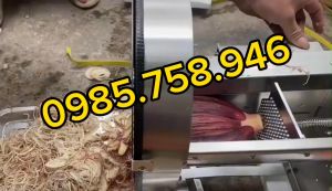 Máy thái bi chuối hoa chuối 2 trong 1 . quay tay + chạy điện . Bảo hành 1 năm
