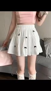 Chân Váy Xòe Đính Nơ 3 Tầng Vải Xốp Phong Cách Hàn Quốc Dễ Phối Đồ CV87NO