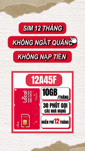 Sim 4G Mobifone Local 12A45F Truy Cập Mạng Tốc Độ Cao 12 Tháng Miễn Phí Data 10GB/Tháng Gọi 30 Phút Nội Mạng | FREESHIP - CHƯA KÍCH HOẠT