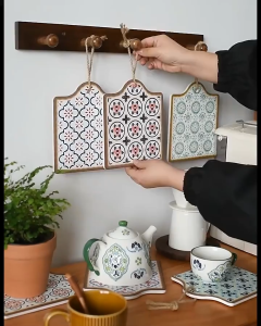 🔥SG LOCAL STOCK🔥Ceramic Coaster -Ins style High Heat Resistance | Non Slip Cork Base | Large Size