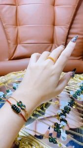 vòng tay nữ cỏ 4 lá ngọc cẩm thạch tự nhiên vip bọc vàng tây lên dây cáp chốt titan vòng tay đá phong thuỷ trang sức thiết kế đủ hoá đơn thẻ bảo hành
