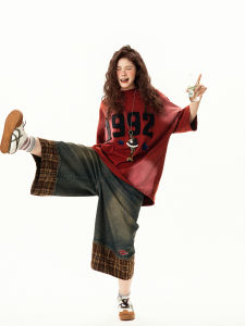 Áo Thun Tay Ngắn Dáng Rộng Phong Cách Retro Mỹ Cho Nữ Mùa Hè Áo Thun Cotton Thường Ngày Thiết Kế Nhiều Túi Trang Phục Thường Ngày