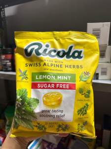 kẹo ho Ricola 105 viên không đường Ricola không đường
