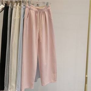 High Waist Loose Fit Comfortable Pants Womens Autumn Winter Straight Leg Wide Leg Sweatpants Floor Length Soft Fabric