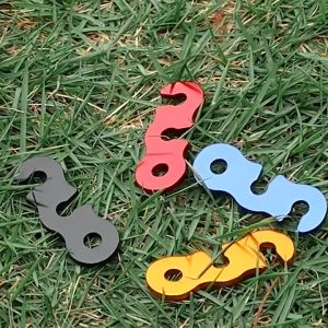 10pcs Tent Cord Buckle Outdoor Camping Tent Wind Rope Tensioners S-Type Tent Wind Cord Fastener