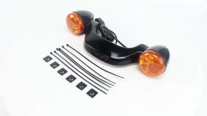 JNYD Motorcycle LED Rear Brake Turn Signal Light Bar Lamp Chrome/ Black For Harley Touring Street Road Glide 2010-2021