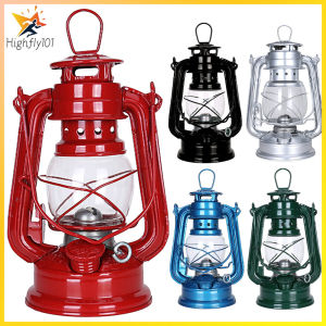 Retro Outdoor Ing Kerosene Lamp Oil Light Lantern Mediterranean Style Decor Outdoor Tools Iron Kerosene Lamp