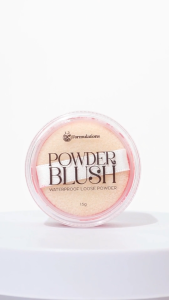 Waterproof Powder Blush 20g - DC Formulations Lightweight Natural Finish Waterproof Long-Lasting - Sunkist Peach Puff Pretty Pink for Oil skin perfect for humid weather affordable and long lasting
