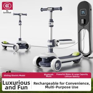 Electric Scooter for Kids 4-12 Years Old Balance Rechargeable Wider and Larger Dual Function