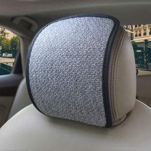 Universal Car Headrest Cover for Men And Women Breathable Sweat Absorbent Business Style Linen Material Four Seasons Use