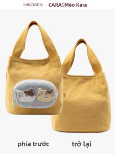 Hikosen Cara | Túi Vải Canvas Cute Dành Cho Điện Thoại Nữ Mini
