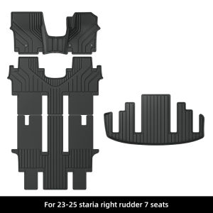 Modern Hi-Wing Staria Right Hand Drive TPE Waterproof Car Floor Mats Hyundai Interior Modification Accessories Trunk Mat