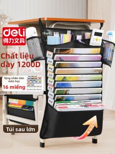 deli | Túi Lưu Trữ Bên Cạnh Bàn Dung Lượng Lớn 1200D cho Học Sinh