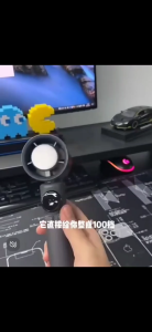 ใหม่ USB ชาร์จ 3 ใน 1 พัดลมมือถือแบบพกพา พัดลมไฟฟ้าเหนี่ยวนำน้ำแข็ง