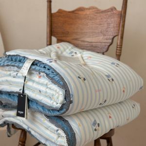Baby Level Pure Cotton Double Layer Bean Bean Blanket Machine Washable Integrated Blanket Warm Breathable Spring Autumn Winter New 2025