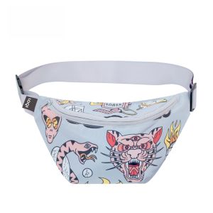 กระเป๋าคาดหน้าอกแบบสะพายข้าง LOQI กระเป๋าถือแบบสะพายข้างสุดเทรนด์สำหรับเดินทาง กระเป๋าสะพายข้างแบบมีซิป กระเป๋าสะพายข้างแบบเบาๆ สำหรับวัยรุ่น