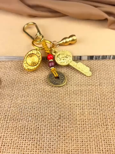 已开光 招财 貔貅开金库十二生肖金钥匙招财金元宝汽车钥匙链小挂件男女钥匙扣礼物 Brave Brave Open Vault 12 Zodiac Gold Key Zhaocai Gold Ingot Car Key Chain Small Pendant Men and Women Key Chain Gift