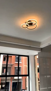LED Ceiling Lamp Tri Color Three Round Ceiling Chandelier for Living Room Bedroom Corridor Loft Aisle Lamp