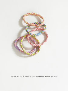 Colorful Braided Hair Ties for Girls Basic Versatile Elastic Hair Bands Simple Design Hair Accessories Korean Style Fresh out