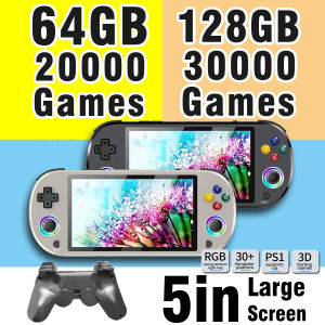 M22 Pro 64G/128G 3000 Games Portable Video Handheld Game Consoles Players Devices 5in Large Screen RGB Lighting Retro Joystick