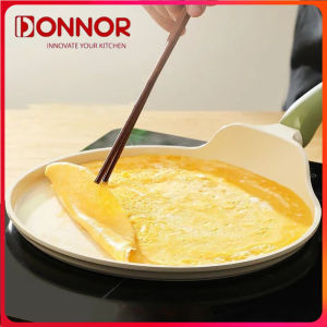 DONNOR Ceramic Glaze Non Stick Pot Breakfast Egg Pancake Skillet Uncoated Non Stick Pan Induction Cooker Universal Pot Utensils