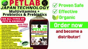 MULTIVITAMINS PROBIOTICS AND PREBIOTICS PETLAB JAPAN TECHNOLOGY - 350ML ALL PETS AND ANIMALS ( DOG