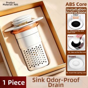 SUNINLIFE | Anti-leak Anti-clog Bounce Filter Odor-blocking Press-type Sink Drain