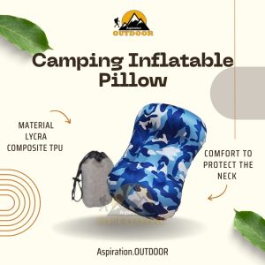 Inflatable Pillow Camping Outdoor Travel Air Pillow Neck Sleeping Pillow Fast Portable TPU Elastic Fabric