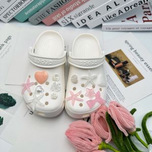 13Pcs/Set Crocs Jibbitz Charms Shoes Accessories Cute Ocean Style Shell Starfish Detachable Shoe Buckle for Crocs