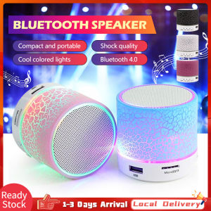 LED Bluetooth Speaker Rechargeable Bluetooth Speaker With Light Support USB/ AUX/ TF Card Colorful Portable Wireless Speaker Mini Berlampu