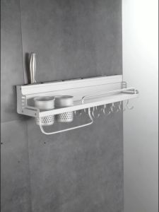 ชั้นวางของครัว ชั้นวางเครื่องปรุง ที่วางเครื่องปรุง ชั้นวางของติดผนัง ชั้นวางของ  ชั้นวางของในครัว ชั้น (อลูมิเนียม)