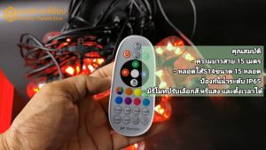 ชุดไฟปิงปองแสงสีรวม พร้อมรีโมท ไฟวินเทจ ไฟระย้า 15 เมตร หลอดแอลอีดี E27 ไฟสาย ไฟประดับ ไฟตกแต่ง l แอคคิวเรซี่ Accuracy Thailand