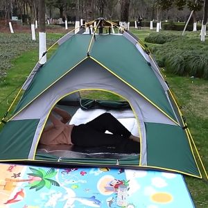 [Hàng Chuẩn - 2 Cửa - 2 Lớp] Lều Cắm Trại Tự Bung 3 - 4 Người Lều Dã Ngoại Cỡ Lớn Lều Phượt Du Lịch Tự Bung