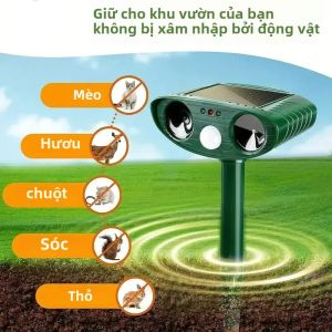 1 Máy Tính Chạy Bằng Năng Lượng Mặt Trời Siêu Âm Đuổi Cho Chó Mèo Chống Nước Sân Vườn Sinh Vật Răn Đe Cho Sân Trang Trại Sạc