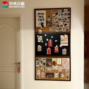 brandland | Photo Display Decorative Magnetic Chalkboard and Cork Board Combination for Hallway Entrance or Living Room