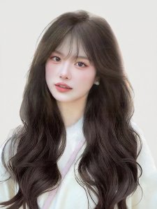 MENGSIQIAN | Natural Wavy Real Hair Lace Front Wig