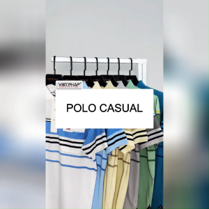 Áo Polo Nam In Sọc Chất Cotton Cao Cấp Form Reguler Fit Thoáng Mát Sang Trọng VIỆT PHÁP 22814